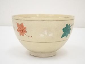 京焼　龍靖造　色絵雲錦茶碗